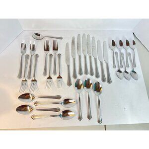 Vintage Interpur Crown Coronet Stainless Silverware Flatware Lot 60s 70s (31)